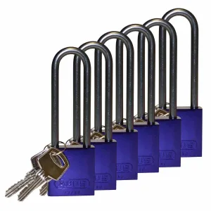 Brady 123318 Aluminum Purple Lockout Padlocks w 3 in Shackle