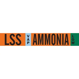 Brady 145843 LSS VAP Ammonia Low Pipe Marker Vinyl 2.25 x 14