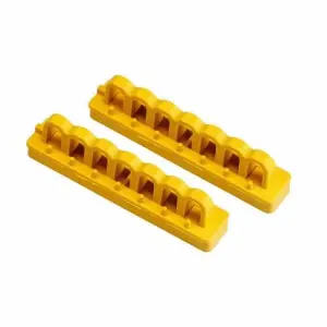 Brady 51264 4 Inch Mounting Rails for 480 600 Volt Breaker, Yellow, Fiberglass Reinforced Nylon, 0.8 in H x 4 in W x 0.7 in D, Pack of 2 pcs