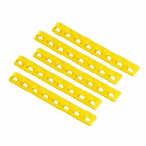 Brady 51265 Blocking Bar Holders for 480 600 Volt Breaker, Yellow, Maximum Number of Padlocks 8, Shackle Diameter 0.31 in, Pack of 5 pcs