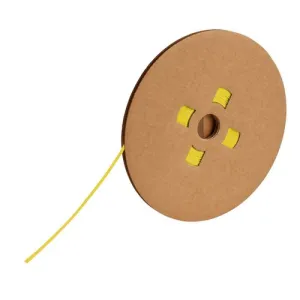 Brady HX-C-125-YL-J PermaSleeve 2:1 Heat Shrink Wire and Cable Tubing for 3" Core Printers, 0.125 in Dia x 225 ft L / Yellow