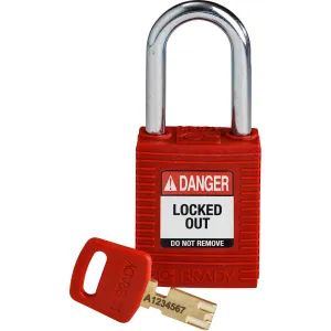 Brady NYL-RED-38ST-KD SafeKey Nylon Lockout Padlocks