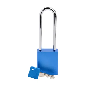 Brady SDAL-BLU-76ST-KD Velocity Safety Lockout Padlock (Aluminum Body & Steel Shackle) - Blue Keyed Different 3" Shackle Clearance