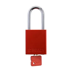 Brady SDAL-RED-38ST-011 Velocity Plus Safety Lockout Padlock (Aluminum Body & Steel Shackle) Keyed Alike Set - Red 1.5" Shackle Key Code 011