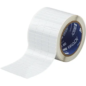 Brady THT-1-777-10 3" Core Glossy White Polyimide Non-Reflow Circuit Board Labels, Label/Tape Size - 0.25 in H x 0.75 in W