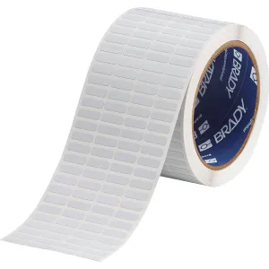 Brady THT-14-777-10 3" Core Glossy White Polyimide Non-Reflow Circuit Board Labels, Label/Tape Size - 0.2 in H x 0.65 in W