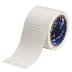 Brady THT-14-459-10 3" Core Matte White Polyester Barcode and Circuit Board Labels, Label/Tape Size - 0.2 in H x 0.65 in W