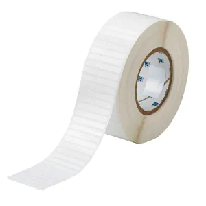 Brady THT-48-423-10 Harsh Environment Multi-Purpose Polyester Labels for 3" Core Printers - 0.25" x 2", White, 1 per Row, 10000 per Roll