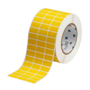 Brady THT-5-472-10-YL 3" Core High Temperature Flame Retardant Die-Cut Wire Wraps, Yellow, Label/Tape Size - 0.5 in H x 1 in W