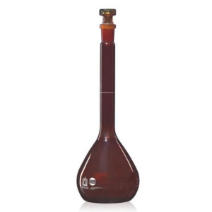 BrandTech 37470 500mL Volumetric Flask, United States Pharmacopeia, Normalisiert 19/26 Glass Amber, Pack of 2