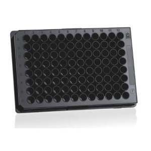 BrandTech 781608 96 Well Microtitration Plate, Black, PureGrade, F-Bottom