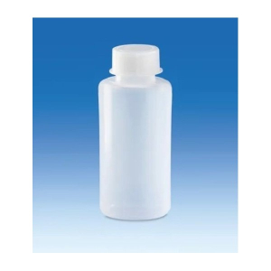 BrandTech 93789 250mL Wide-mouth Bottle, Low-Density Polyethylene, Glass 45 Cap, Pack of 12