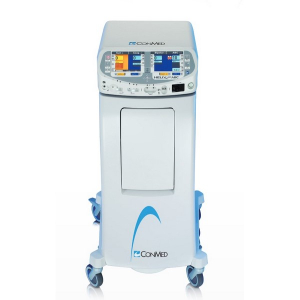 ConMed 60-8800-SYS HelixAR Electrosurgical Generator w/ Argon Beam Coagulation (ABC) & Cart w/ Monopolar and Bipolar Footswitch