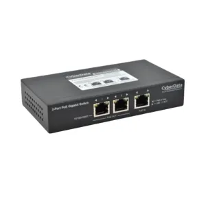 CyberData 011187 2 Port PoE Gigabit Switch 10/100/1000 Mbps