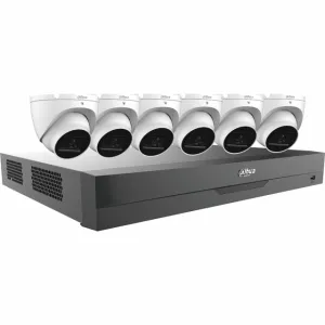 Dahua C885E62A Kit 5MP HDCVI Security System Six 5MP HDCVI Eyeball Cameras with One Eight-Channel Analytics+ 4K HDCVI DVR
