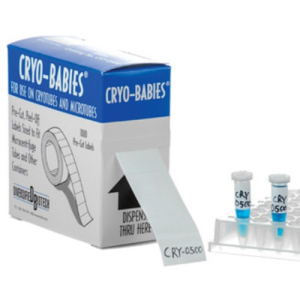Diversified Biotech HEACRY-0500 Cryo-Babies Cryogenic Labels Formatted for Handwriting, 0.94 x 0.50"