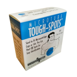 Diversified Biotech HEAT-SPOTS-B Tough-Spots Circular Cryogenic Labels, Blue, 3/8"