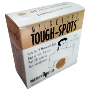 Diversified Biotech HEAT-SPOTS-C Tough-Spots Circular Cryogenic Labels, Coffee, 3/8"