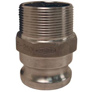 Dixon Valve 200-F-AL Andrews/Boss-Lock Type F Cam and Groove Adapters, 2 in x 2 in NPT Male, Aluminum