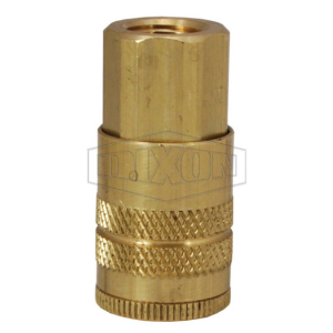 Dixon Valve DC2023 Air Chief Industrial Semi-Auto Coupler, Pipe Thread, 1/4 in Body Size, 3/8 in (NPT) F, Brass