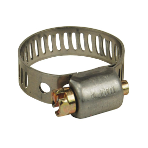 Dixon Valve MH6 MH Series Miniature Worm Gear Clamp, 7/16 in to 25/32 in Hose, 5/8 in dia, 5/16 in W, SAE 300 Series Stainless Steel