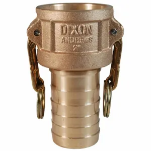 Dixon Valve 300-C-BR Cam & Groove Type C Coupler x Hose Shank 3" Brass with Nitrile Rubber Seal