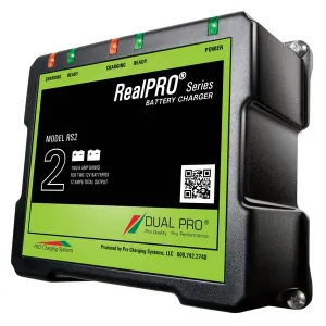 Dual Pro RS2 RealPRO Series Battery Charger (2) Independent 12V 6 Amp Banks 6 Amps