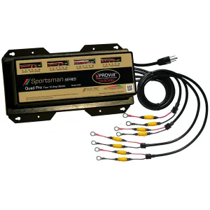 Dual Pro SS4 Sportsman Series Battery Charger with (4) Independent 12V Output 10 Amp Banks 40 Amps