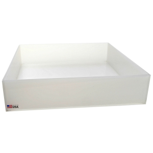 Dynalon 107304 15 x 10 x 3" I. D. PP Rectangular Tray