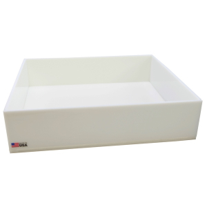 Dynalon 109884 17 x 15.5 x 4" I. D. HDPE Rectangular Tray