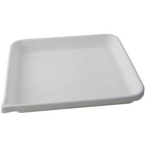 Dynalon 409234 Flat Bottom Tray, White HDPE 17.25 x 14.375 x2.25"