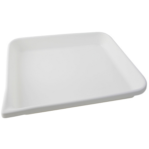 Dynalon 409244 Flat Bottom Tray, White HDPE 21 x 17.5 x 3.125"