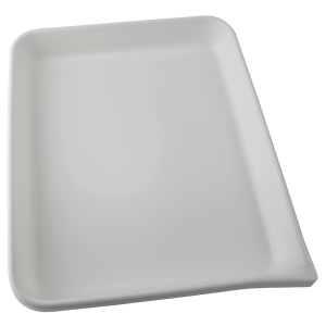 Dynalon 409254 Flat Bottom Tray, White HDPE 24 x 20 x 3"