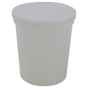 Dynalon 453615 Natural Disposable Specimen Container with Lid, PPCO 960 mL