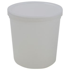 Dynalon 453625 Natural Disposable Specimen Container with Lid, PPCO 2000 mL