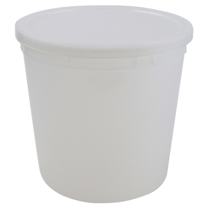 Dynalon 453635 Natural Disposable Specimen Container with Lid, HDPE 4800 mL