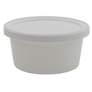 Dynalon 454395 White Opaque Disposable Specimen Container with Lid, PPCO 120 mL