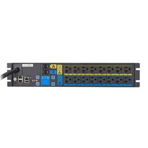 Eaton EMAU05-10 Managed Rack PDU, 2U, L5-30P Input, 2.88 kW Max, 120V, 24A, 10 ft Cord, Single-phase, Outlets: (16) 5-20R