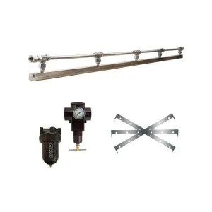 Exair 1102108SSPKI 108" Type 303 Stainless Steel Super Air Knife Kit with Plumbing Kit