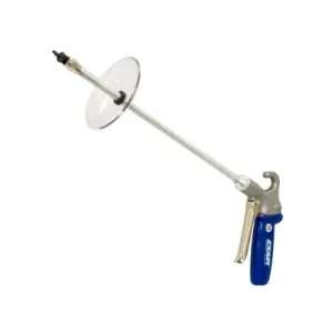 Exair 1297-PEEK-24-CS Soft Grip Safety Air Gun with PEEK Pico Super Air Nozzle M5x0.5, 24" Aluminum Extension Pipe and Chip Shield