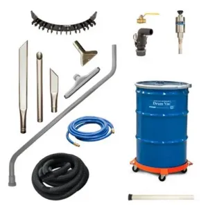 Exair 6395-30 30 Gallon Premium High Lift Reversible Drum Vac System, 43 SCFM, 80 PSIG