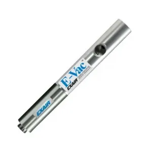 Exair 800001M E-Vac Low Vacuum Generator with Straight Through Muffler (Porous), 1.5 SCFM