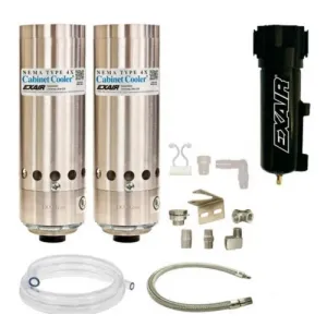 Exair HT4750SS Cabinet Cooler NEMA 4X Stainless Steel High Temp Continuous Operation System, 3,400 Btu/Hr