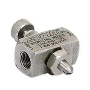 Exair SF8020SS Siphon Fed Flat Fan Atomizing Nozzle, 1.52 GPH / 5.75 LPH Max, 1/8 FNPT