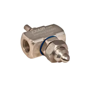 Exair AF1030SS Atomizing Spray Nozzle, Internal Mix Flat Fan Pattern, 1/4 NPT, 11.0 GPH max flow