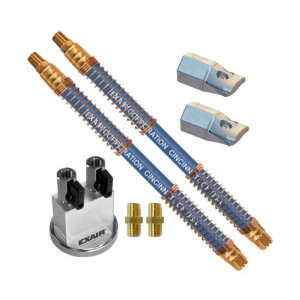 Exair HP1126SS-9456 (2) St. St. 1" High Power Flat Super Air Nozzles with (2) 6" SSH & Mag Base