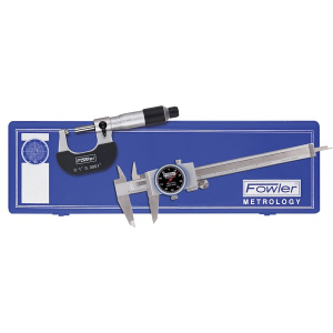 Fowler 52-229-710-0 Black Dial Caliper and Micrometer Measuring Set 52-229-710-0