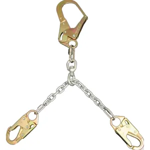 French Creek Production 324-CSZ 2' Rebar Chain Positioning Assembly with Swivel Standard Snaps on Ends and 2-1/2" Gated Rebar Snap at Center