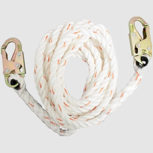 French Creek Production 410-100 100 ft Polyblend Synthetic Rope Lifeline Two Locking Snaphooks