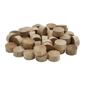 General Tools 313012 Flat Head Plugs 1/2 in, Oak, Pack of 50 pcs